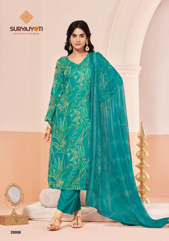 Suryajyoti princess vol-20 kalamkari dress material wholesale in tirupati